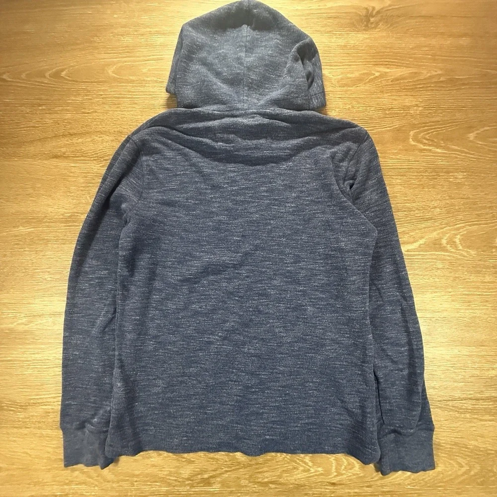 Banana Republic Men's M Pima Cotton Hoodie Blue Lightweight Pullover Minimalist